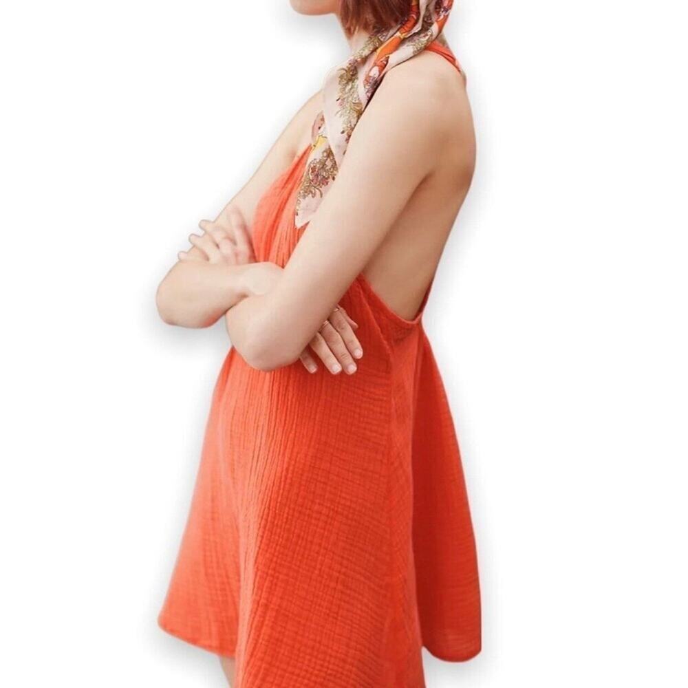 Anthropologie Braided Halter Mini Dress - Picture 2 of 9